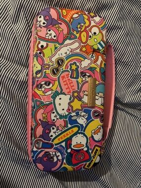 Sanrio Pink Multi-Color Character Print Handheld Console Case